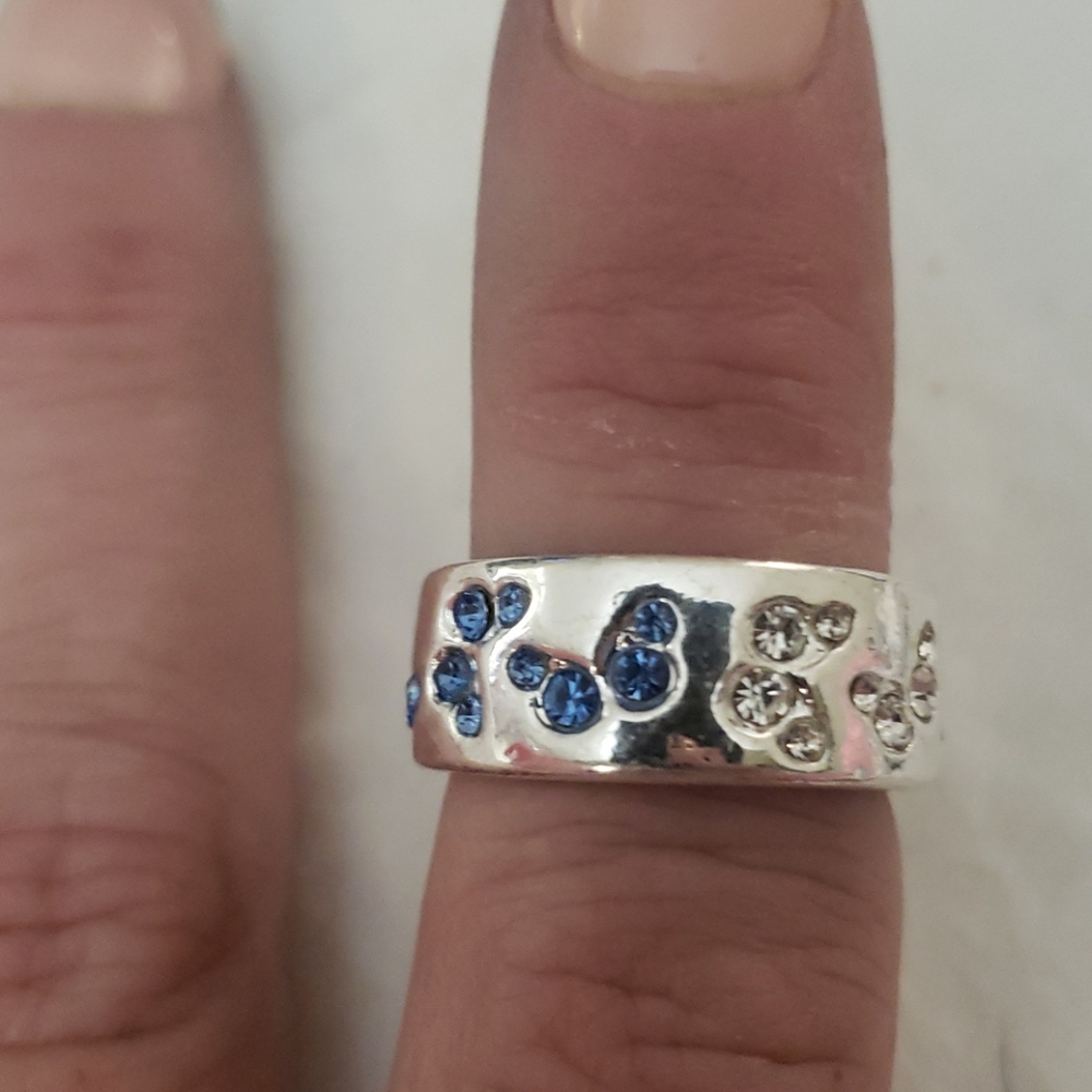 Sz 7 butterfly silver ring